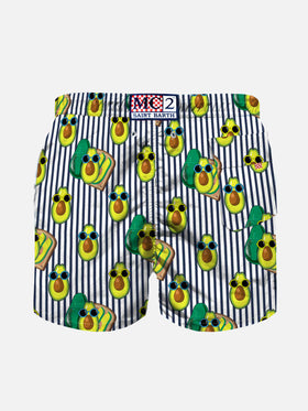 Badeshorts für Jungen mit Avocado-Toast-Aufdruck