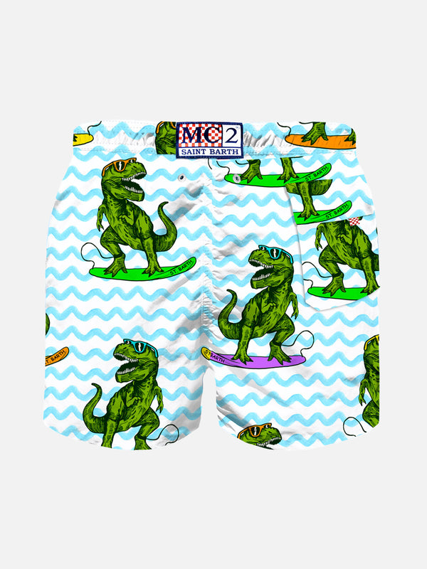 Klassische Badeshorts für Jungen mit Dinosaurier-Print