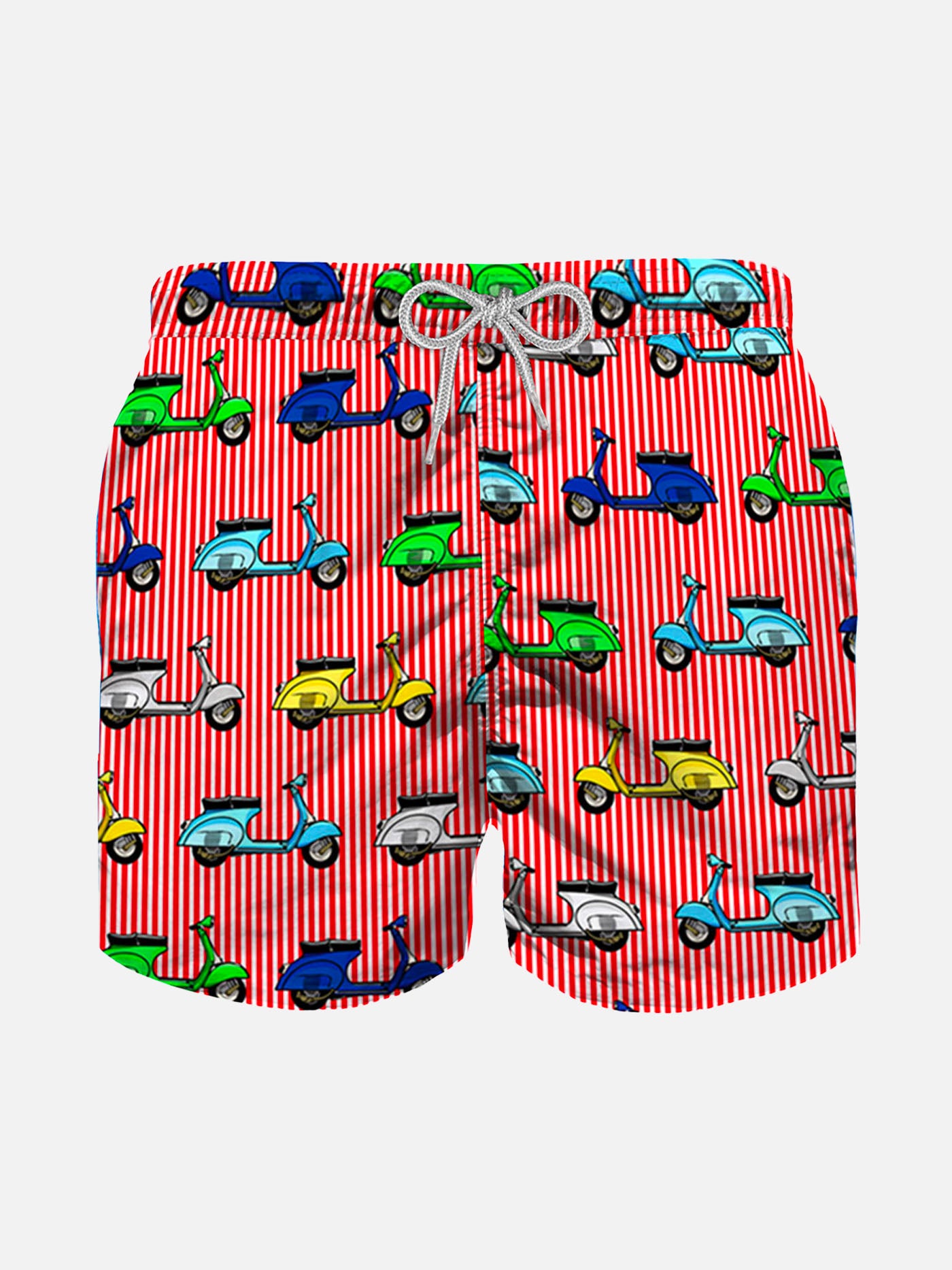 Badeshorts für Jungen mit mehrfarbigem Vespa-Allover-Print | VESPA PIAGGIO©