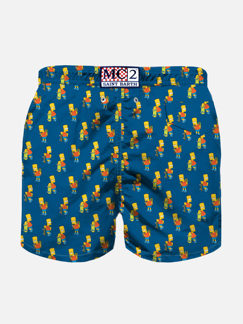 Boy light fabric swim shorts with skater Bart print | THE SIMPSONS SPECIAL EDITION