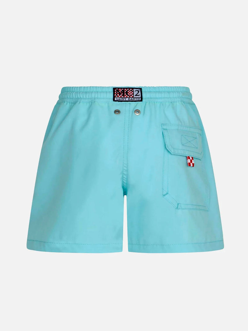 Bequeme hellblaue Badeshorts für Jungen