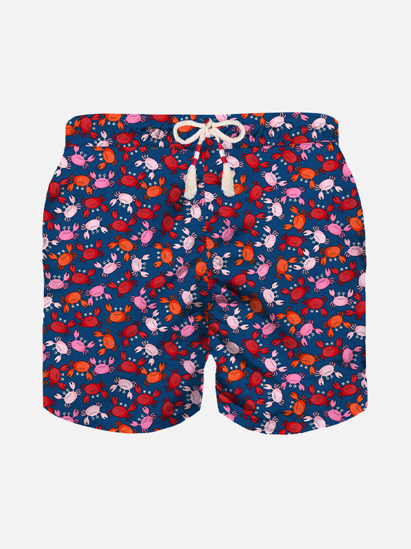 Badeshorts für Jungen mit Krabbenprint