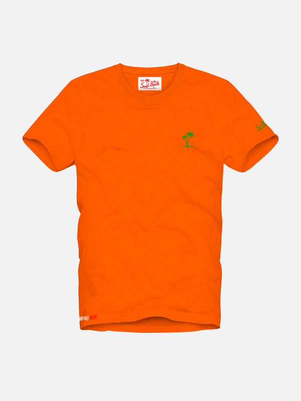 Orangefarbenes Baumwoll-T-Shirt für Jungen