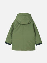 Boy hooded military green parka jacket Voyager Jr