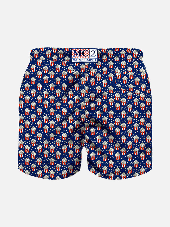 Boy light fabric swim shorts with pop corn print - MC2 Saint Barth