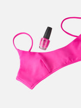 Woman fuchsia bralette swimsuit