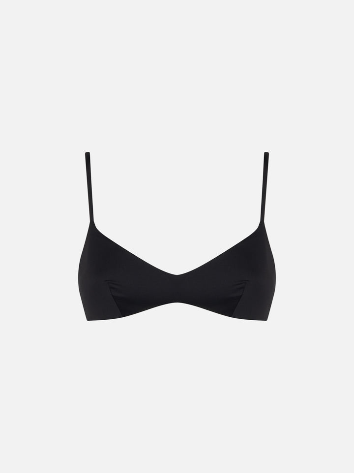 Schwarzer Bralette-Badeanzug für Damen