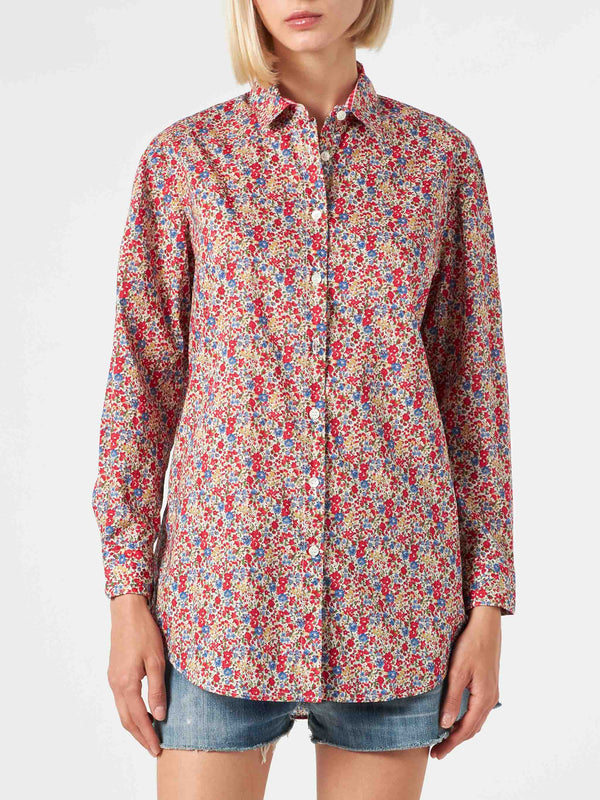 Woman Brigitte cotton shirt with flower print | Made with Liberty fabric