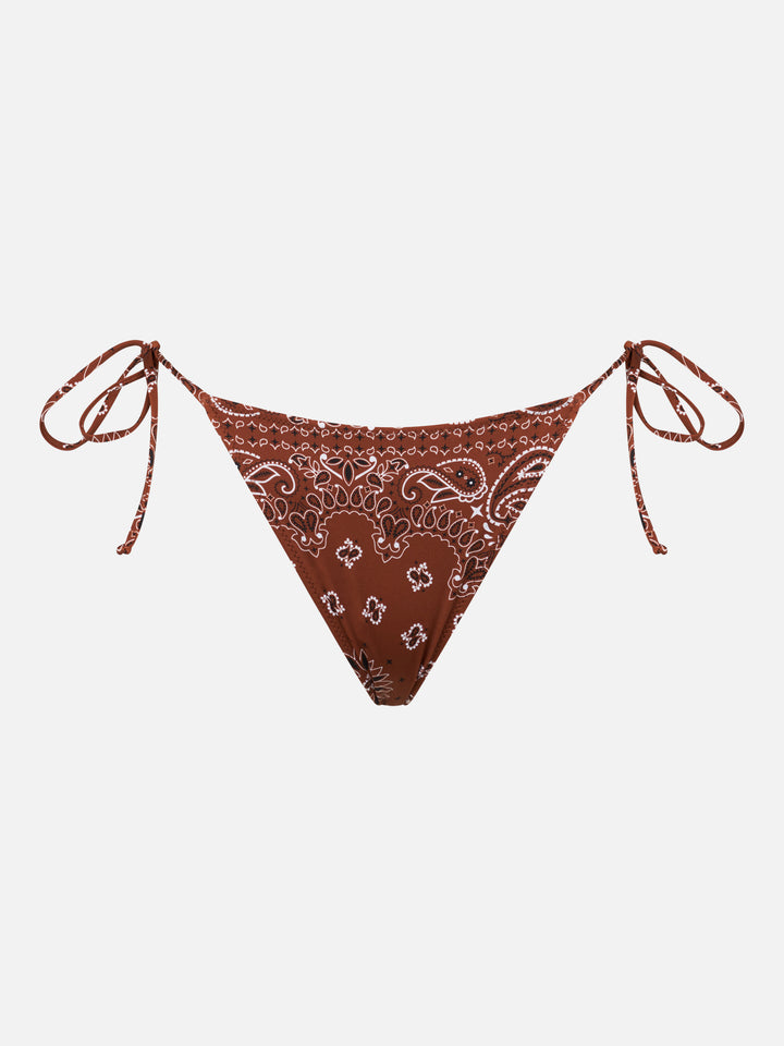 Bikini da donna a fascia con stampa bandana