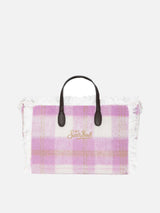 Colette Wollhandtasche mit Gingham-Print