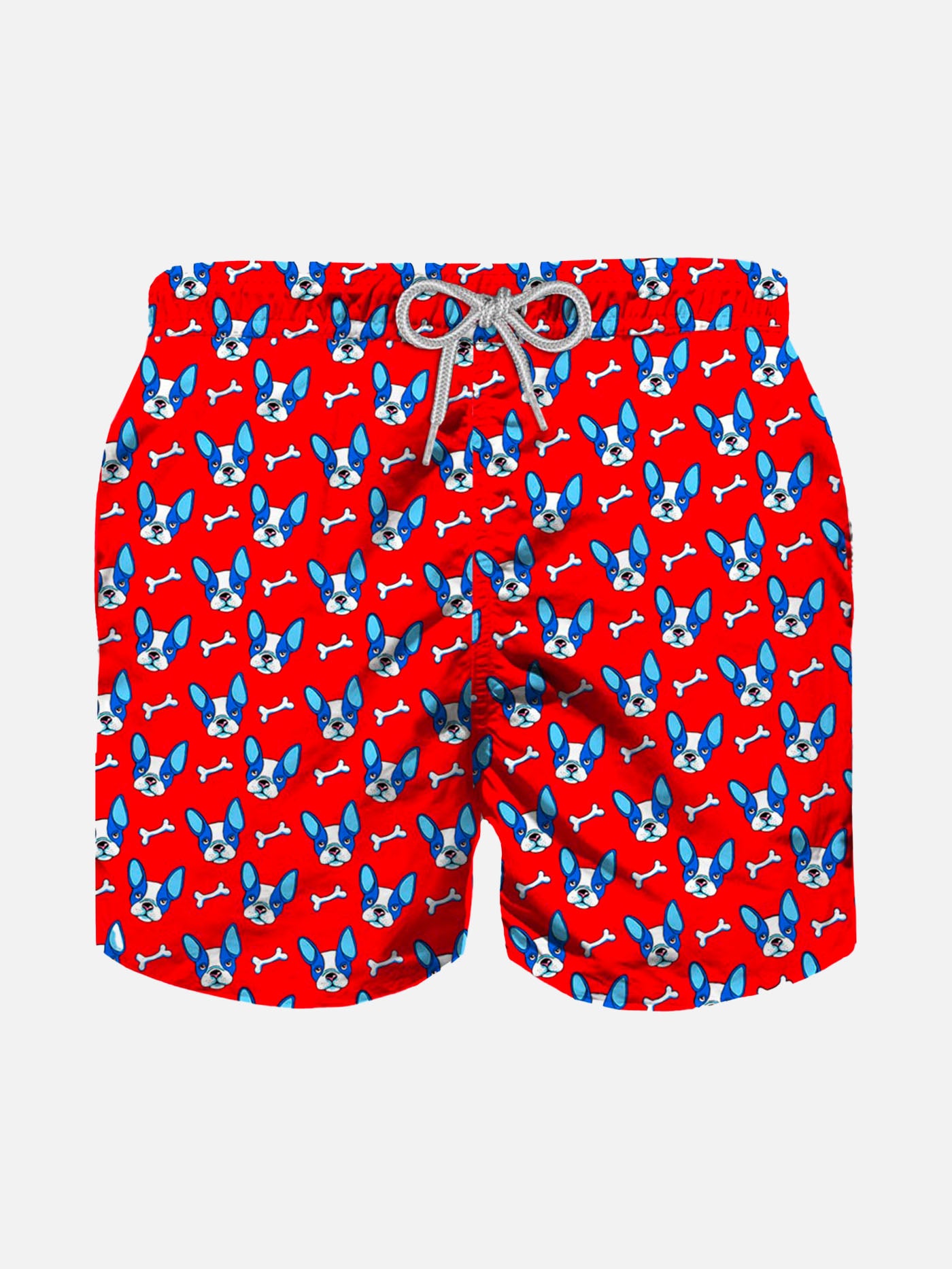 French bulldog print boy light fabric swim shorts