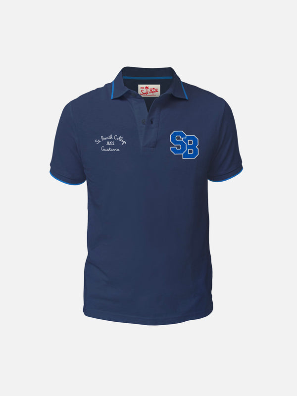 Blaues Jungen-Poloshirt aus Baumwollpiquet