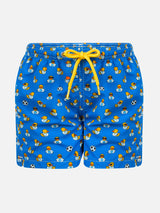 Badeshorts aus leichtem Stoff für Jungen mit Ducky- und Napoli-Logo-Aufdruck | SSC NAPOLI SPECIAL EDITION