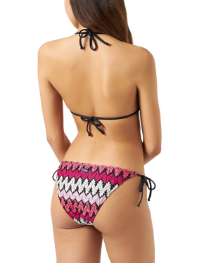 Woman chevron knitted triangle bikini