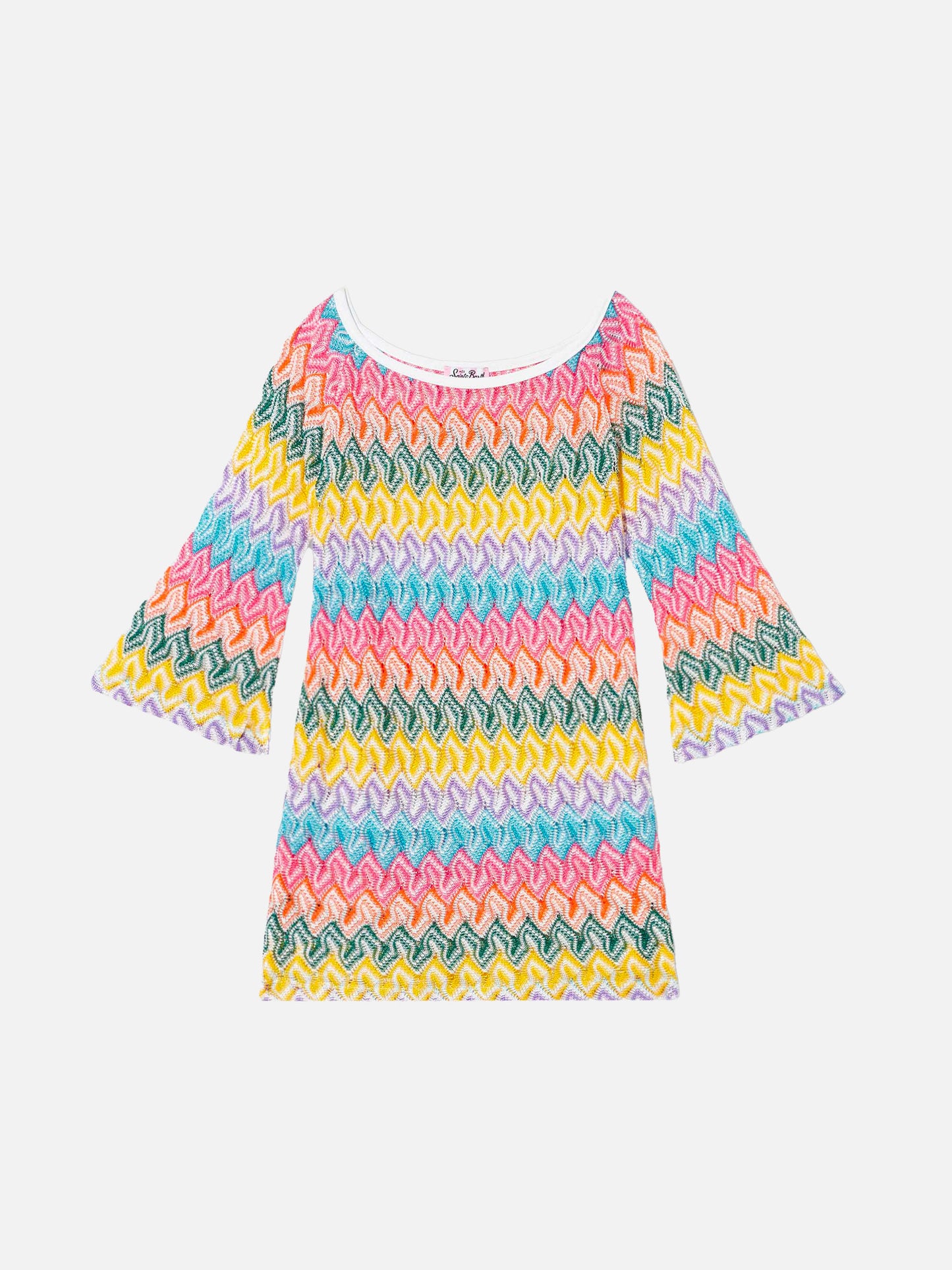 Mädchen-Strickkleid Chevron