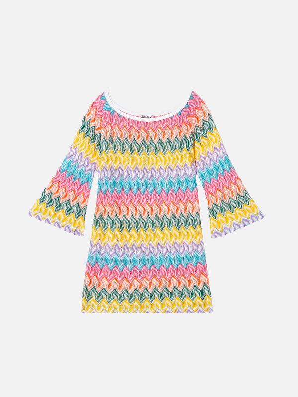 Abito in maglia da bambina Chevron