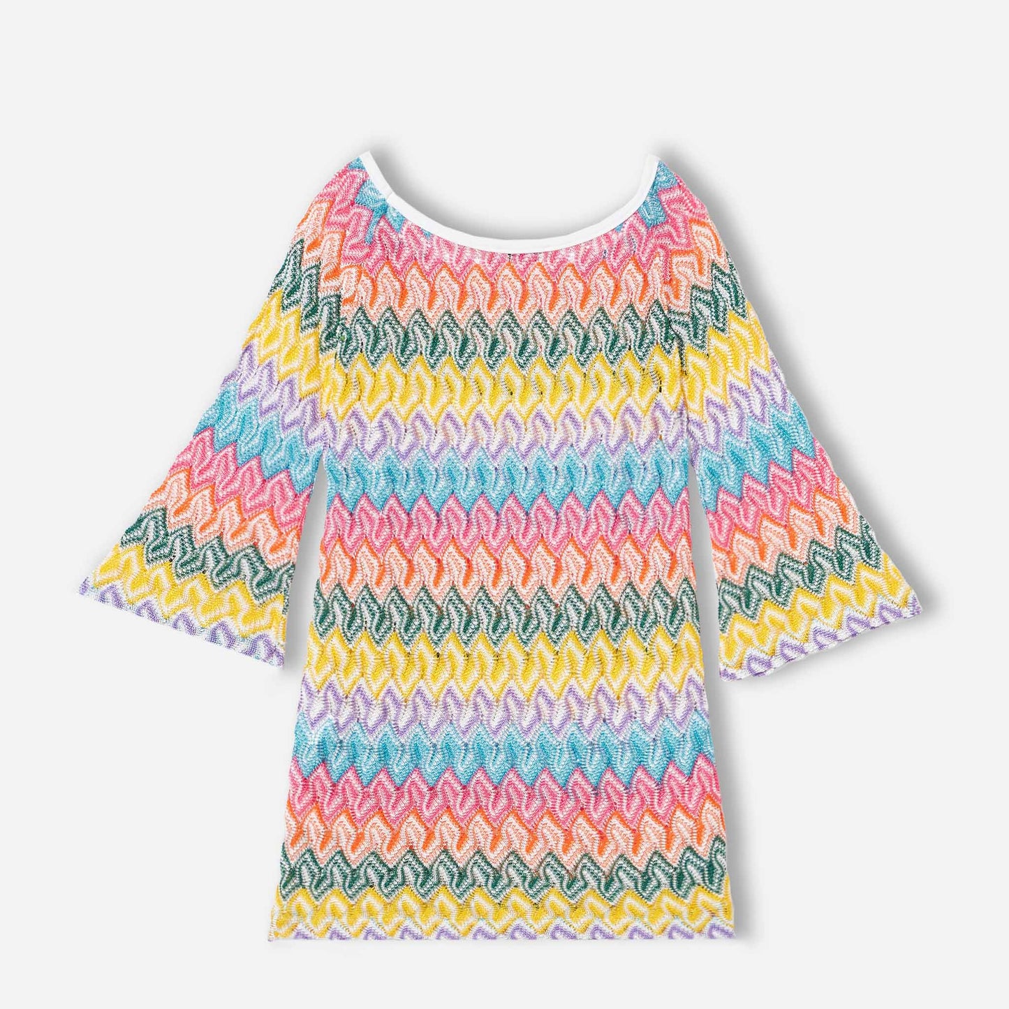 Mädchen-Strickkleid Chevron