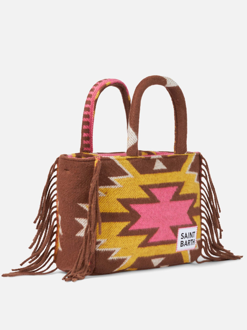 Colette blanket handbag with ethnic print