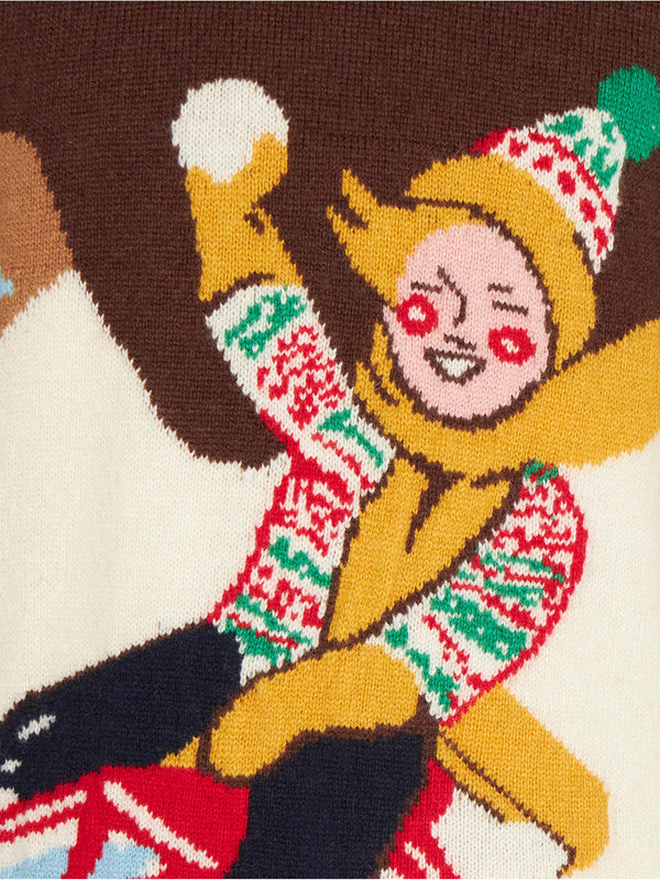 Boy sweater with Cortina postcard print