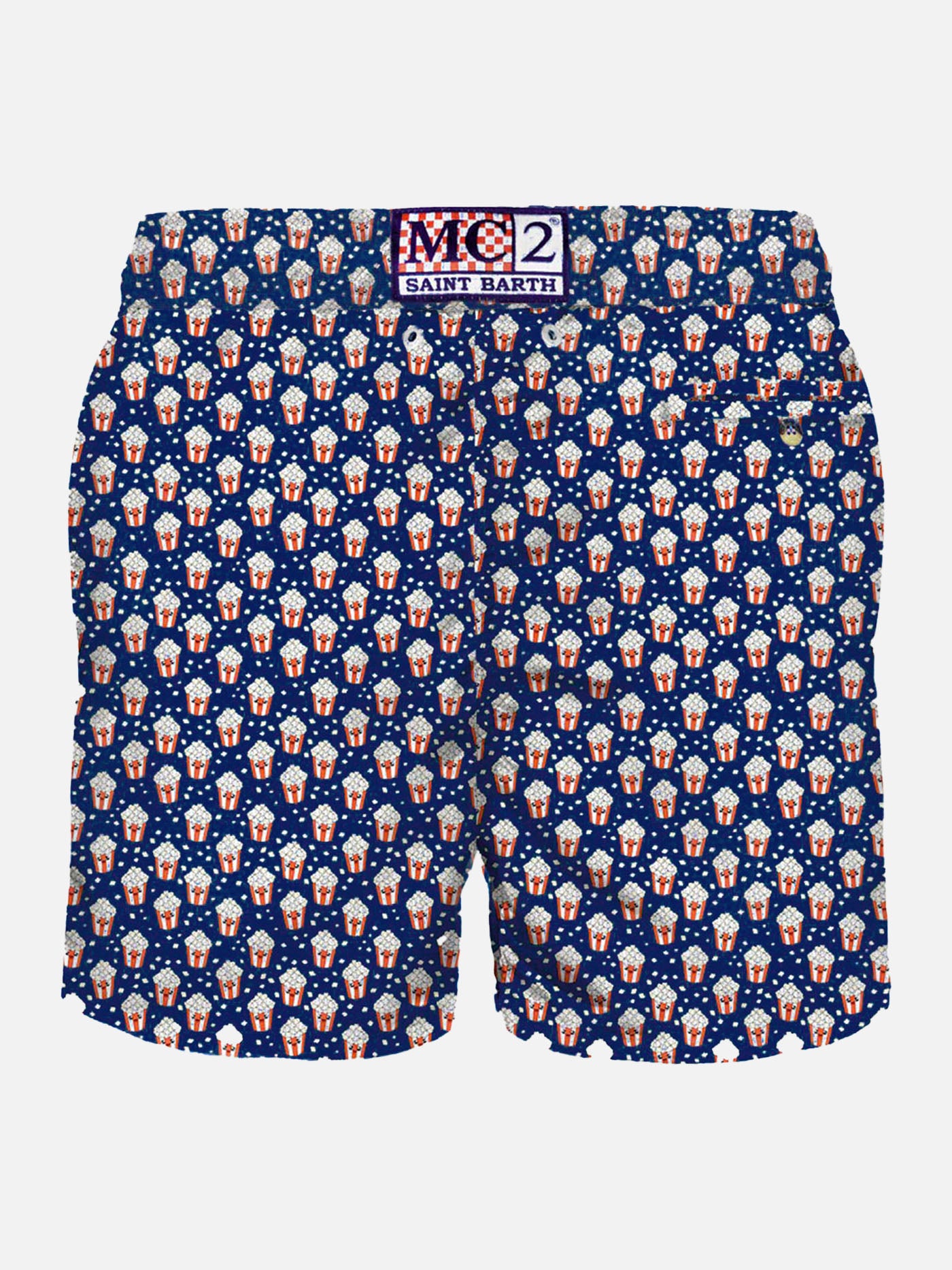 Man light fabric swim shorts with pop corn print - MC2 Saint Barth