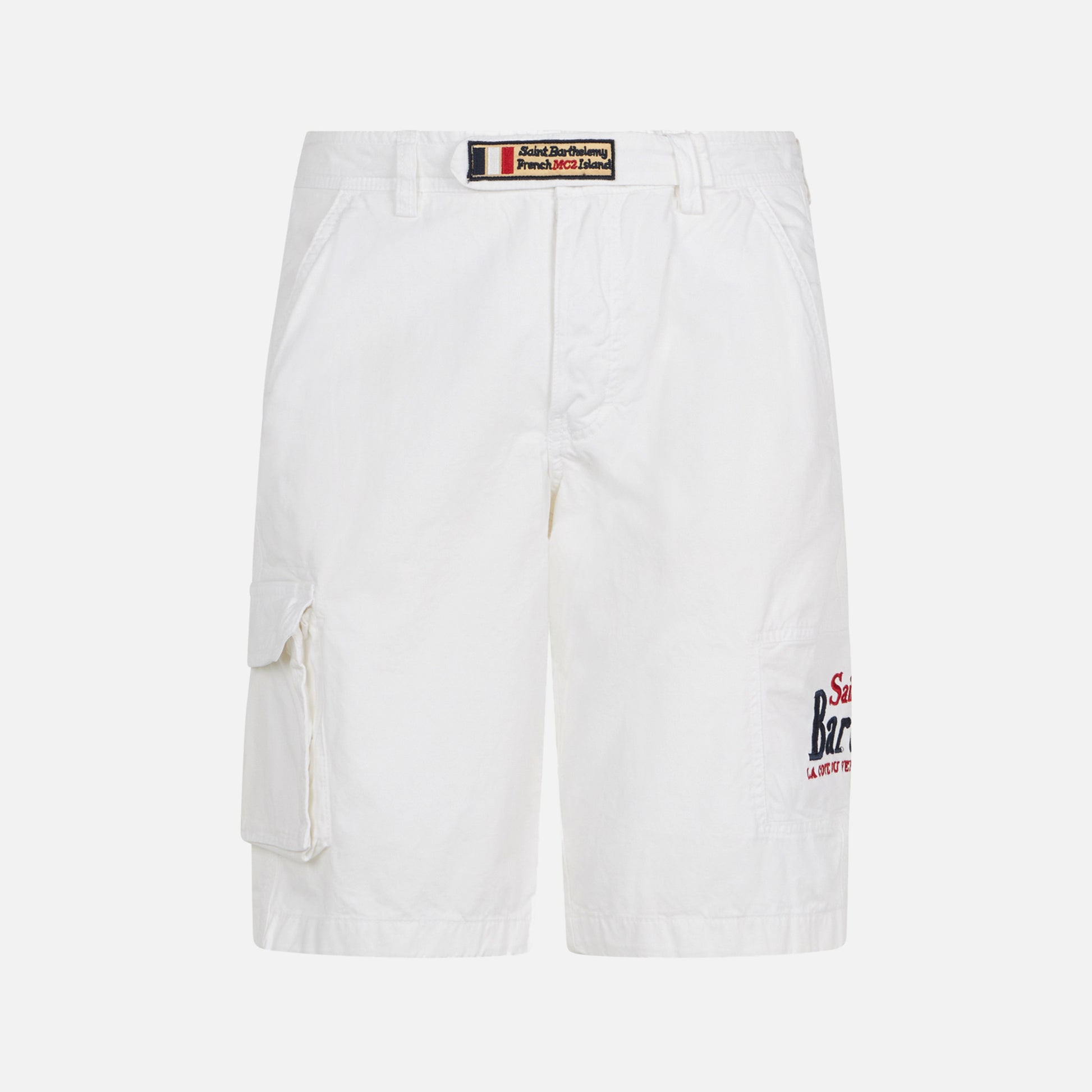 White cargo bermuda with pockets - MC2 Saint Barth