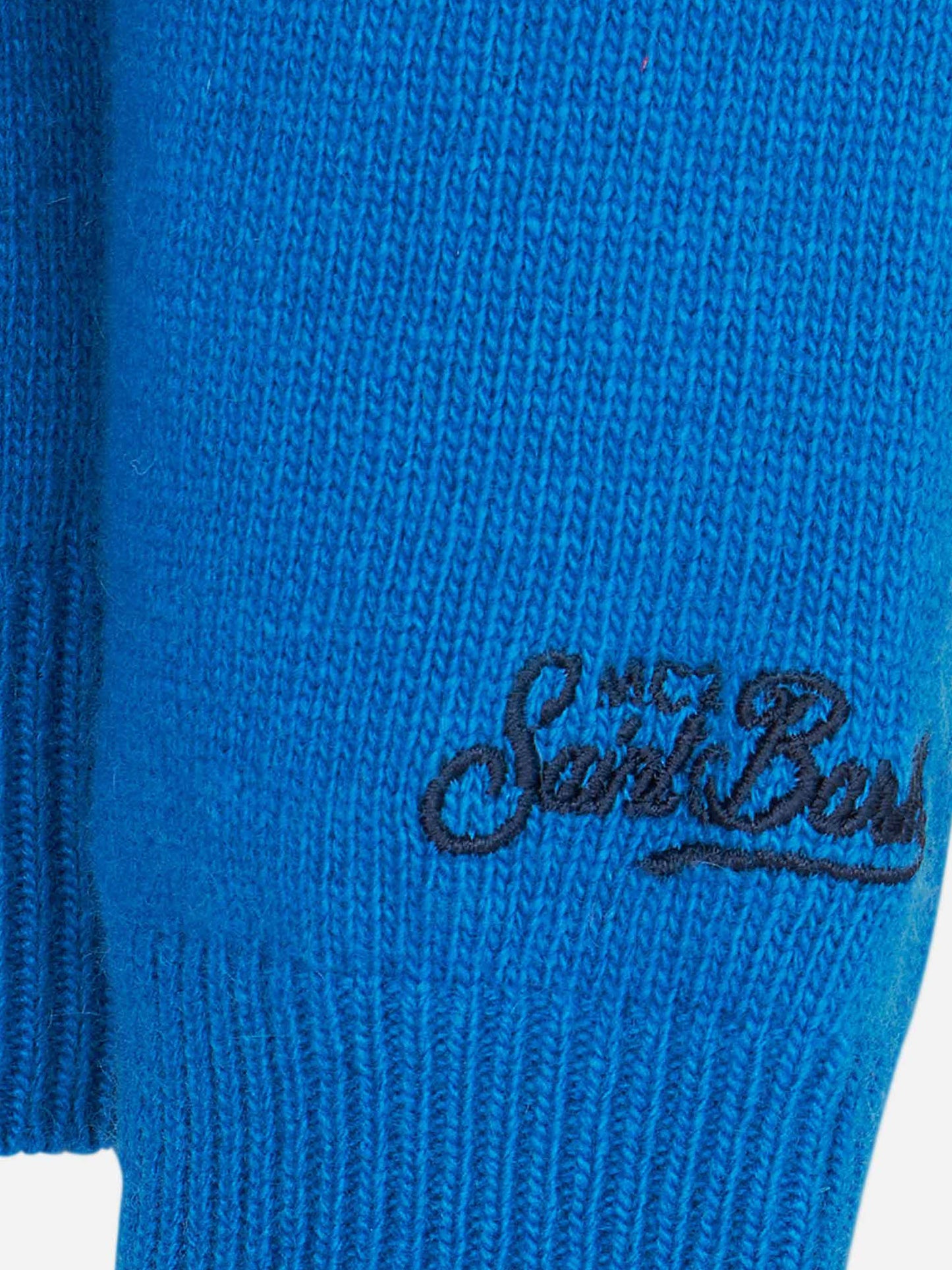Maglione blu da bambino con scritta Courma