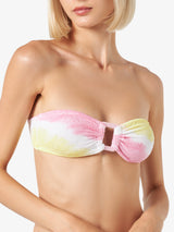 Top a fascia tie dye crinkle