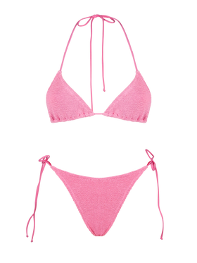Woman pink crinkle triangle bikini - MC2 Saint Barth
