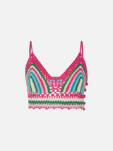 Multicolor crochet top