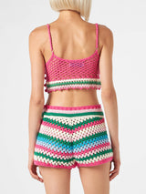 Multicolor crochet top