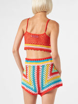 Multicolor crochet top