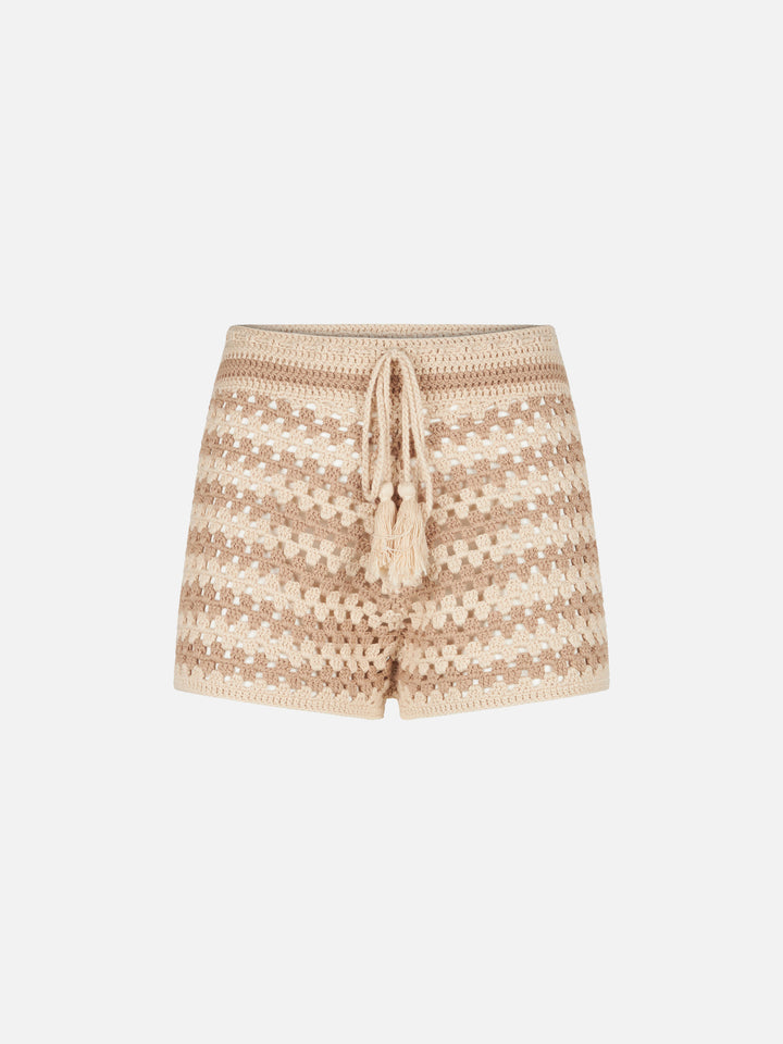 Multicolor crochet shorts - MC2 Saint Barth