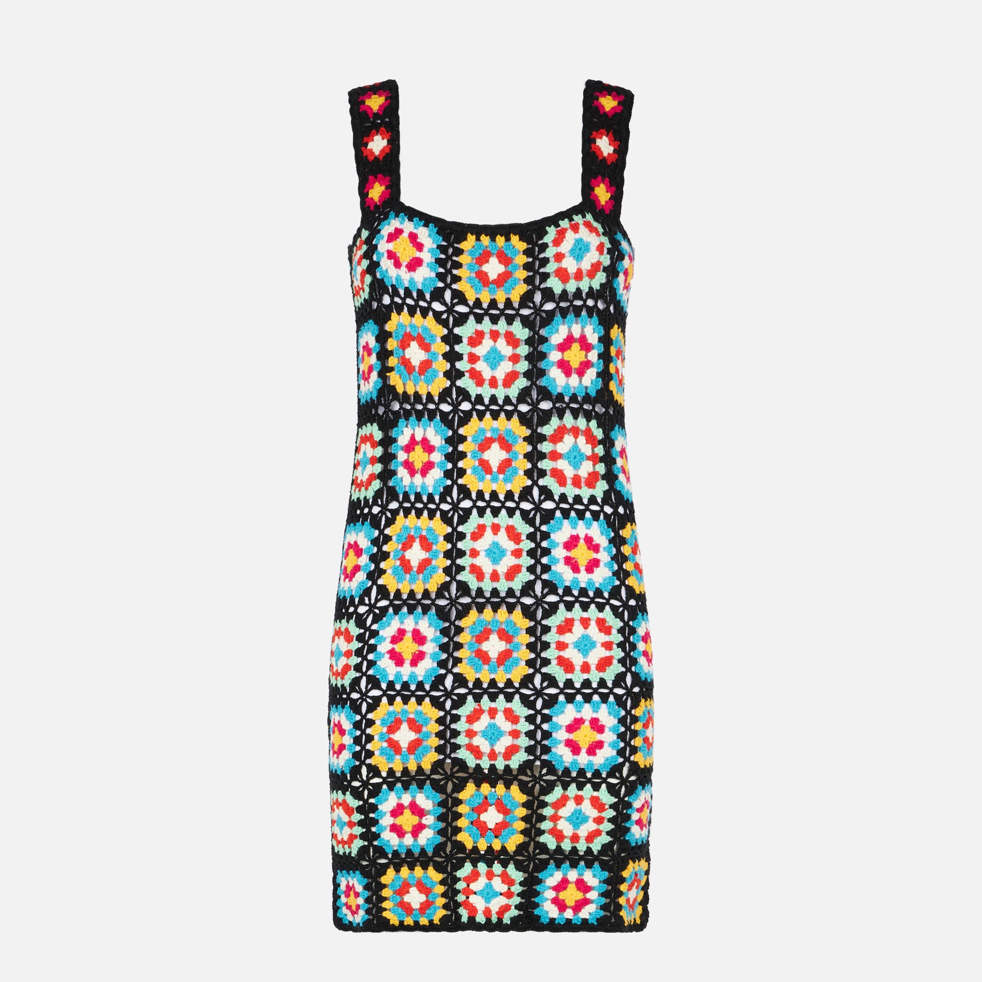 multi coloured crochet dress Eve Crochet Maxi Dress - Multi Color