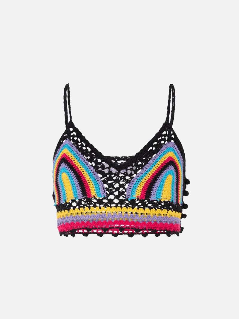 Multicolor crochet top