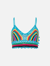 Multicolor crochet top