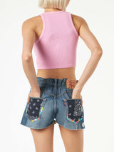 Crop-Tanktop aus Baumwolle mit Fiorucci-Print | FIORUCCI-SONDERAUSGABE