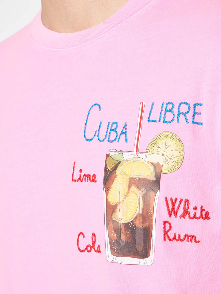 Man cotton t-shirt with Cuba Libre embroidery