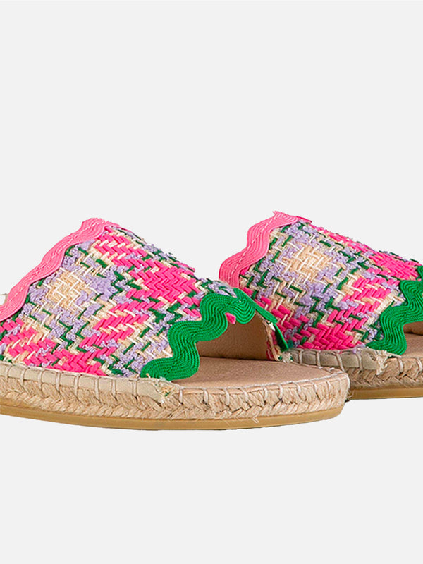 Damen-Espadrilla aus mehrfarbigem Tweed