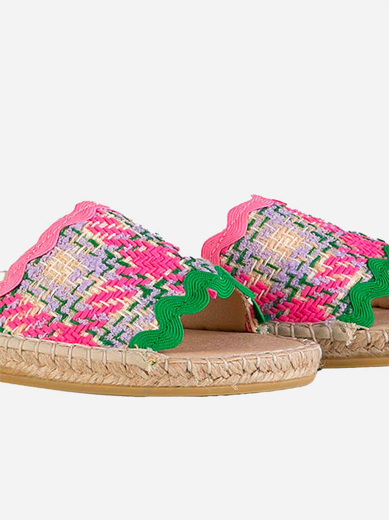 Damen-Espadrilla aus mehrfarbigem Tweed