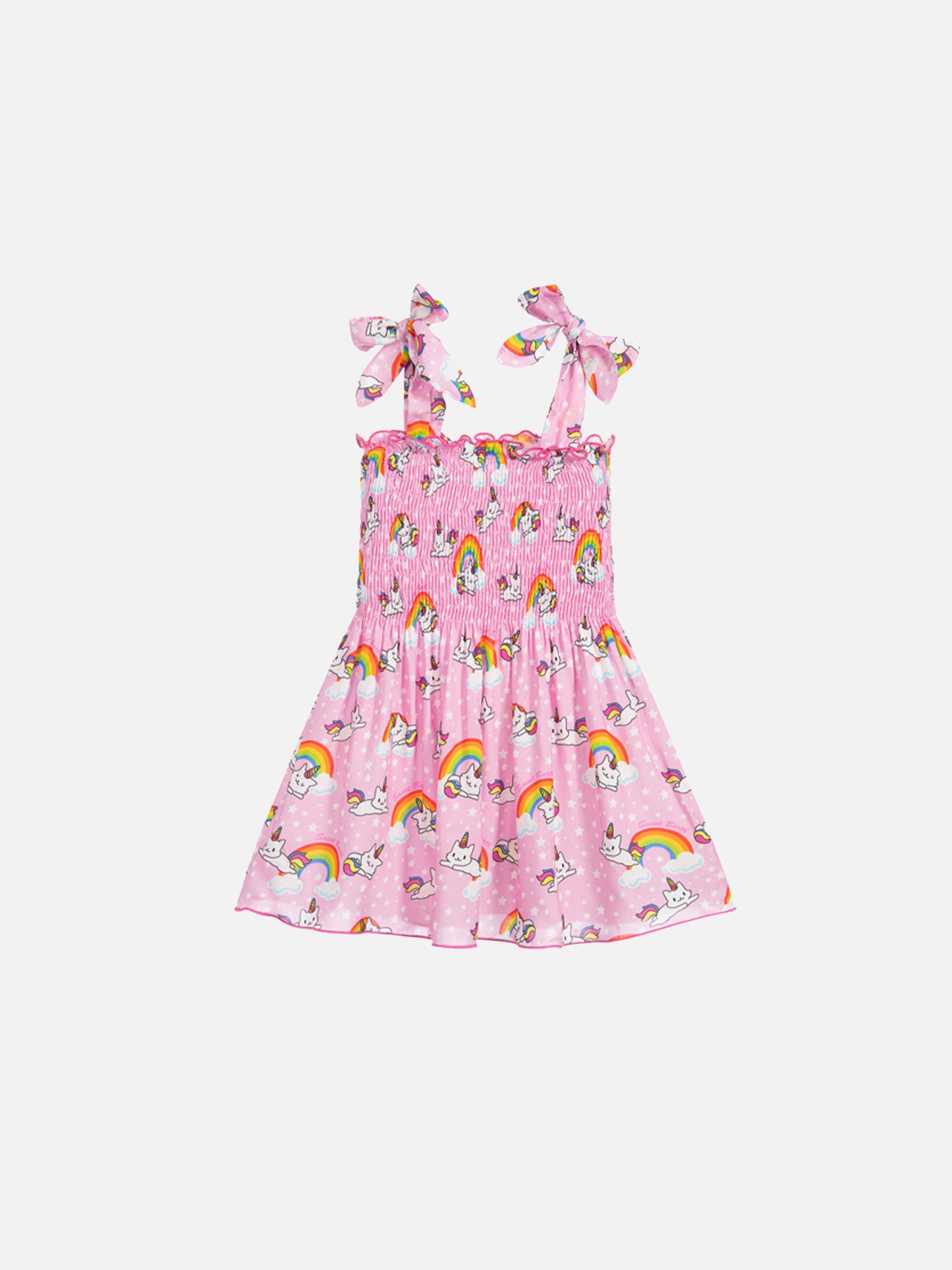 Cotton dress Lola with unicorn cat print - MC2 Saint Barth