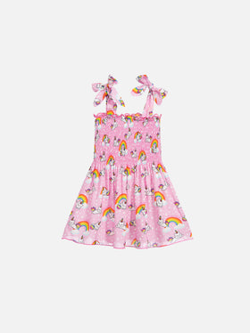 Cotton dress Lola with unicorn cat print - MC2 Saint Barth