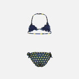 Girl triangle bikini with print