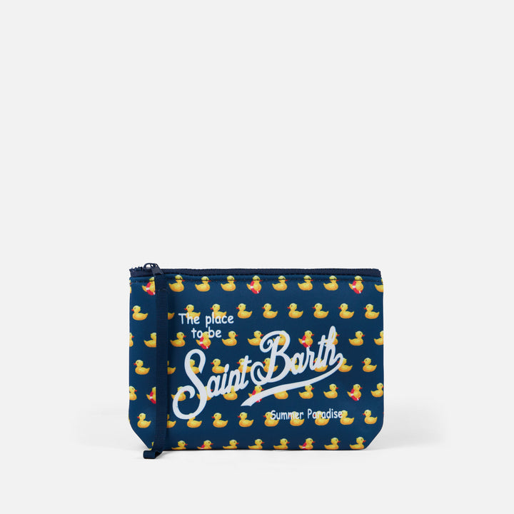 Aline scuba pochette with ducky print