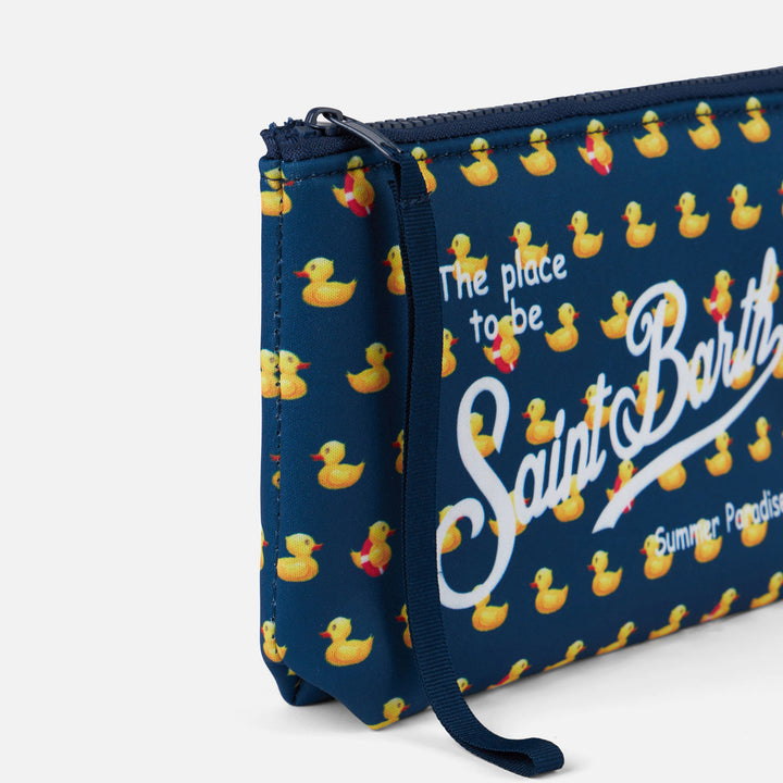 Aline scuba pochette with ducky print