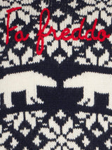 Boy crewneck sweater with norwegian pattern