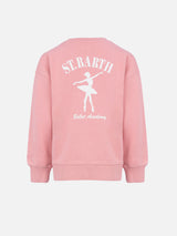 Sweatshirt Briony mit Rundhalsausschnitt für Mädchen mit Aufdruck „St. Barth Ballet Academy“