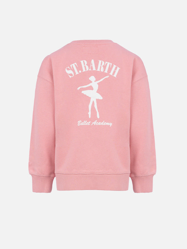 Sweatshirt Briony mit Rundhalsausschnitt für Mädchen mit Aufdruck „St. Barth Ballet Academy“