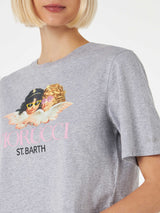 Woman crop t-shirt with Fiorucci Angel print | FIORUCCI SPECIAL EDITION