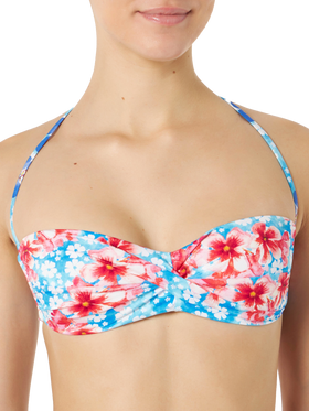 Bandeau-Top für Damen mit Blumenprint