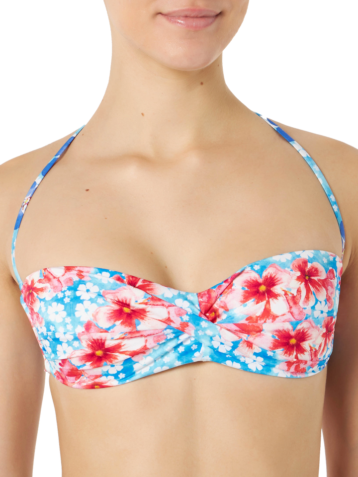 Bandeau-Top für Damen mit Blumenprint